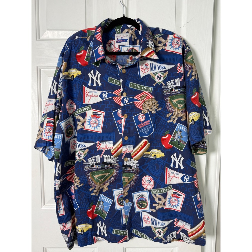 Reyn Sports MLB New York Yankees Shirt 3XL All Over Print Baseball Gorpcore